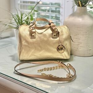 Michael Kors gold Grayson MD handbag
